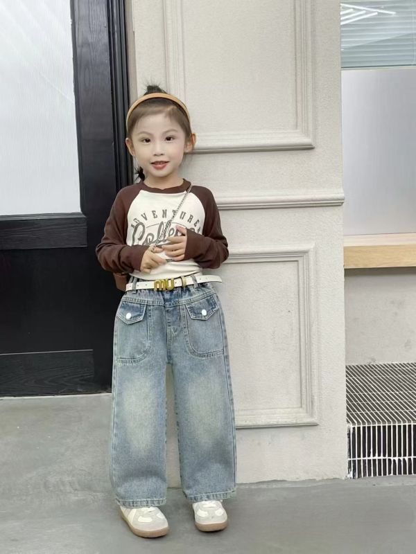 <<90-130>>韓流時尚直筒牛仔褲 