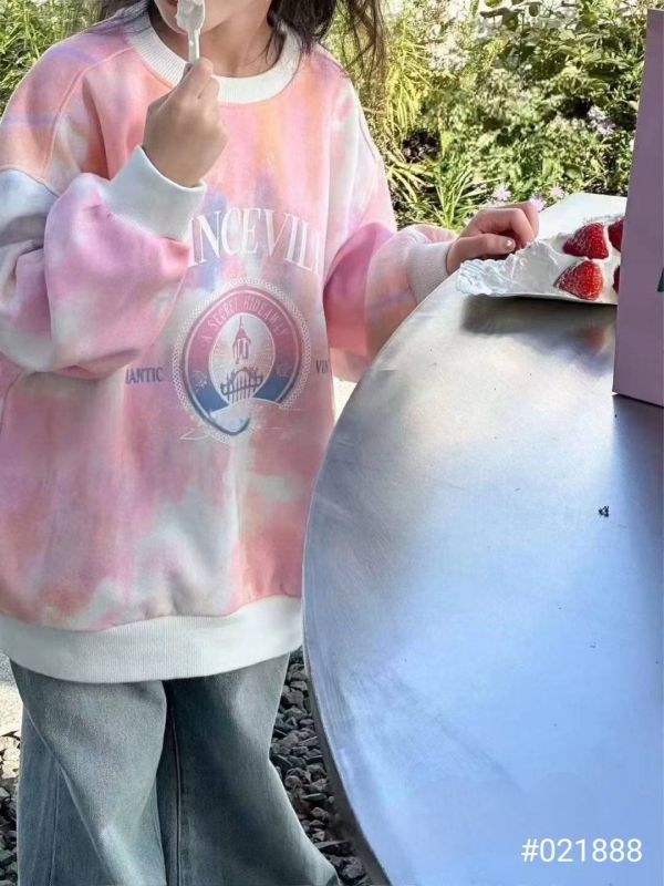 <<110-150>>粉霧星語寬鬆上衣 