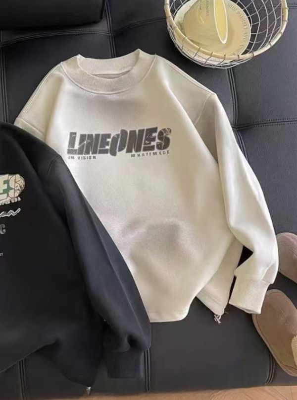 暈染風街頭加絨上衣 