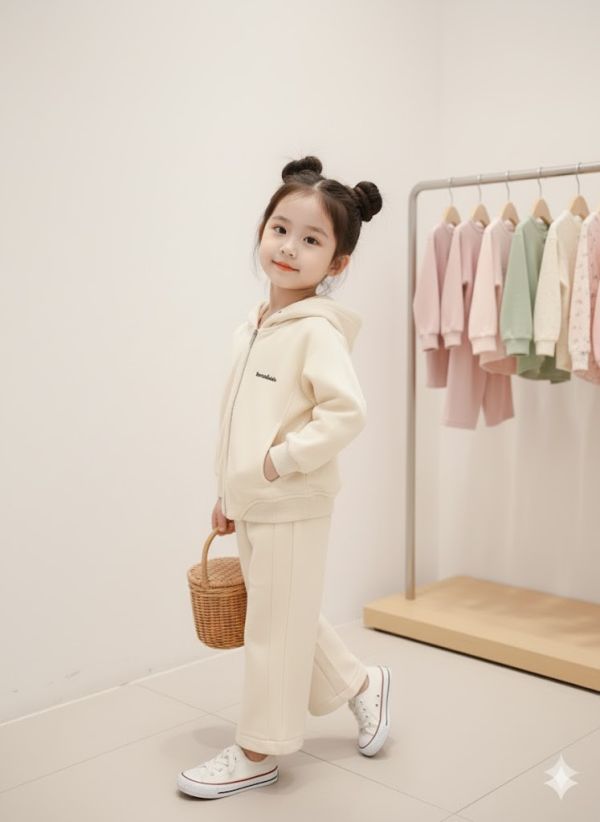 <<90-130>>街頭甜心連帽寬褲套裝 