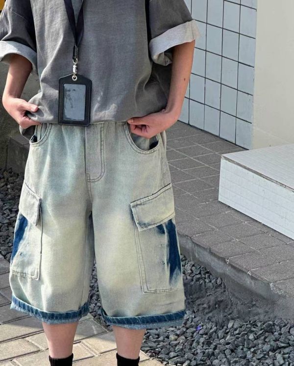 <<130-150>>街頭藝術寬鬆潮褲 
