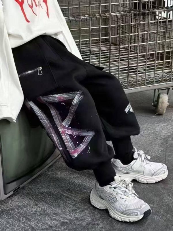 <<100-120>>夜影閃電寬褲酷街頭褲 