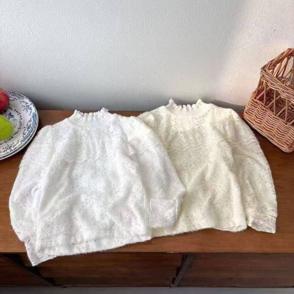 <<110-150>>毛茸茸氣質假兩件針織毛衣 