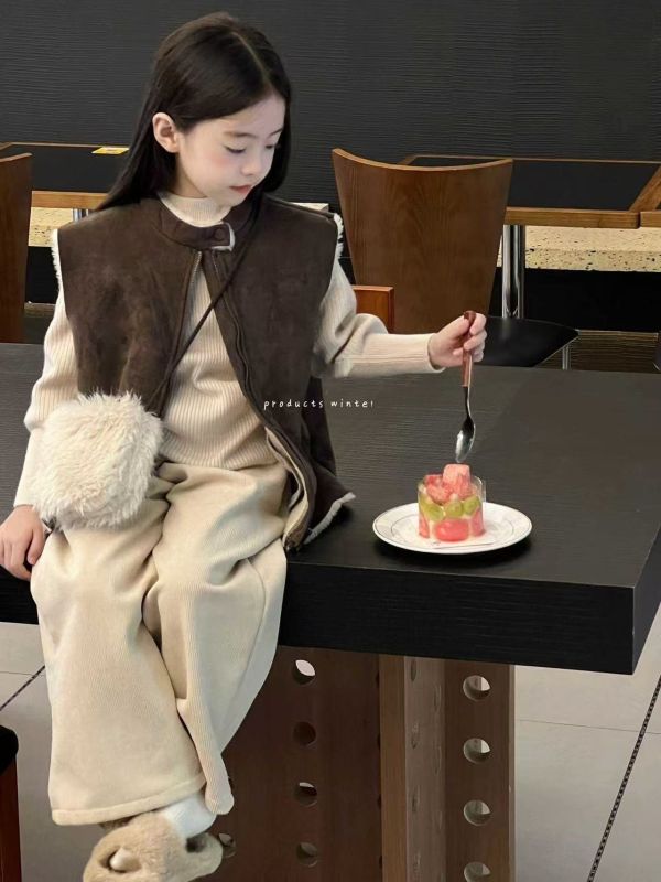 <<110-150>>暖冬復古皮革羊羔絨馬甲(含包包) 