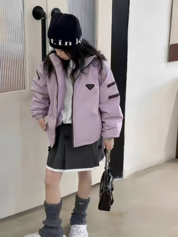 <<130-170>>迷霧紫星鋪棉外套 