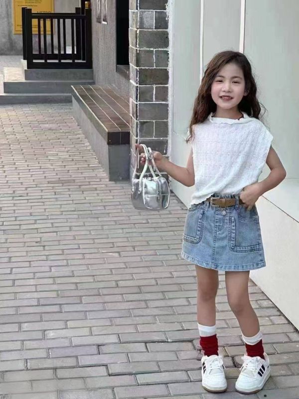 <<110-150>>嬉遊口袋丹寧裙 