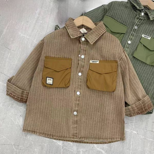 Vintage復古拼接牛仔外套 