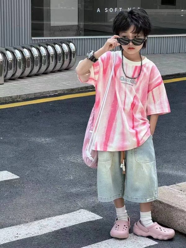 綠黑撞色潮流T上衣 