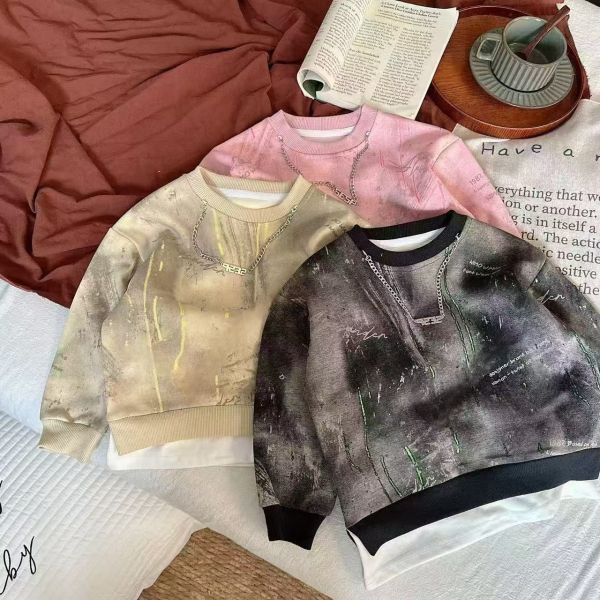 <<90-130>>森系炫彩鏈條上衣 