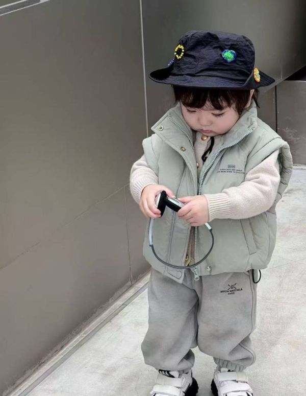 <<90-130>>韓版歐巴風格羽絨馬甲(3色) 小香風格子背心,千鳥格針織外搭,時尚潮流格紋馬甲