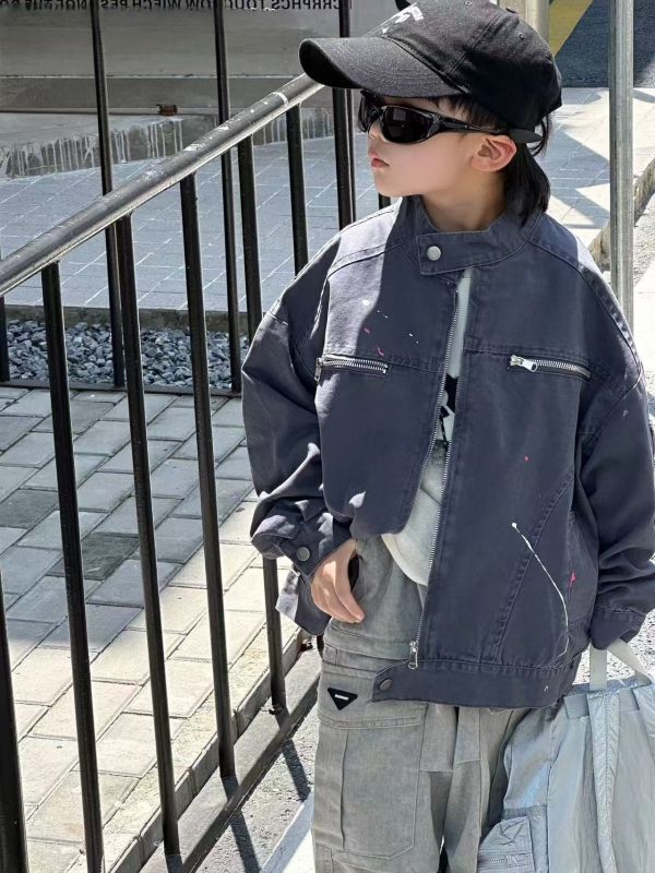 街頭潮感潑漆外套(2色) 