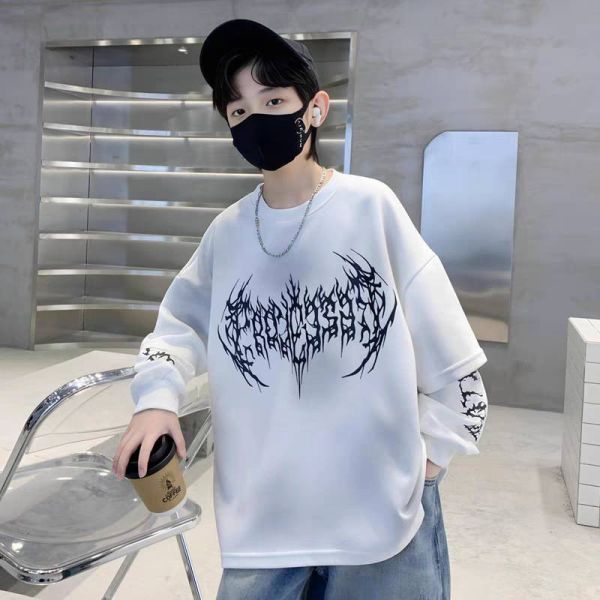 <<140-180>>黑耀叢林潮酷系加絨上衣(2色) 