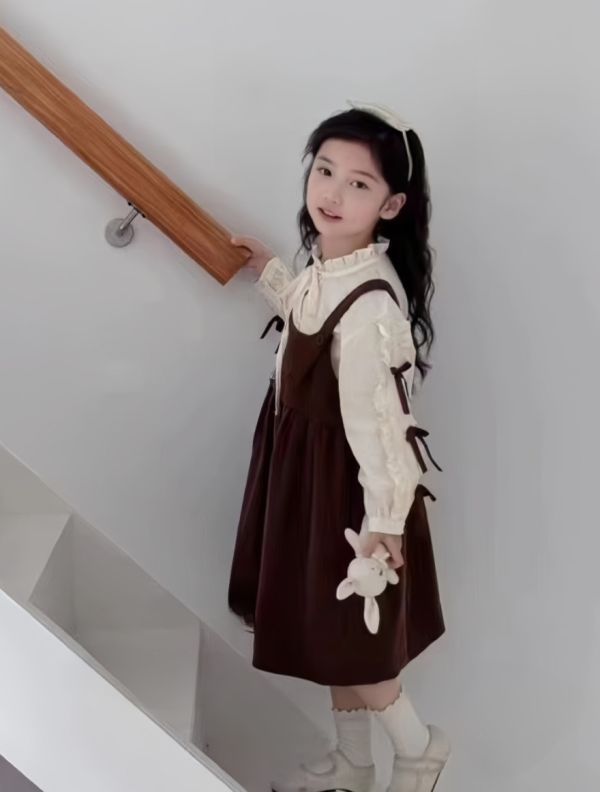 <<110-150>>森系甜美公主裙套裝 