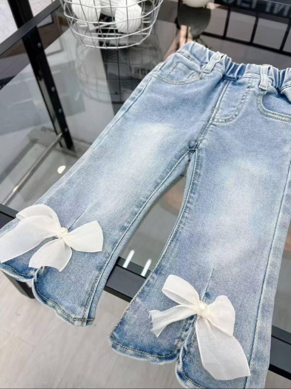 <<90-110>>蝴蝶結甜心小喇叭褲 