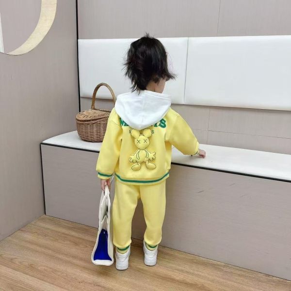 <<80-120>>小暖陽活力連帽三件式套裝(2色) 