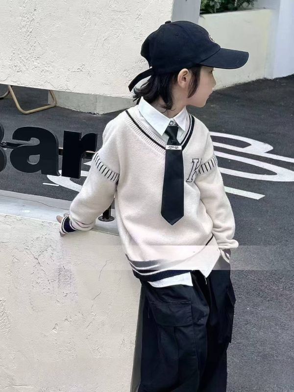 <<110-150>>小紳士學院風針織毛衣(2色) 學院風童裝,針織衫,秋冬童裝,小紳士風,親膚面料,時尚童裝,校園穿搭