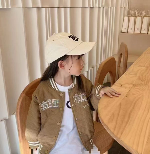 <<90-130>>復古撞色保暖棒球外套 