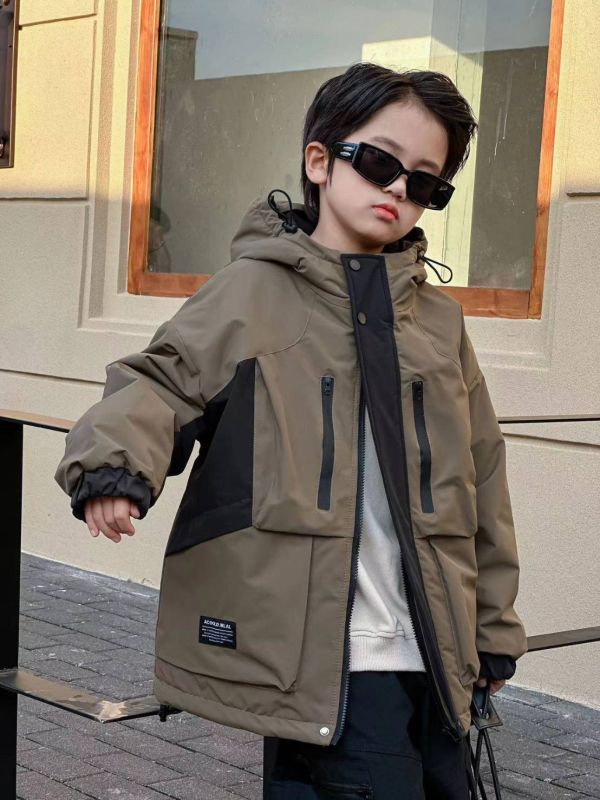 <<110-150>>酷炫潮流夾棉外套 