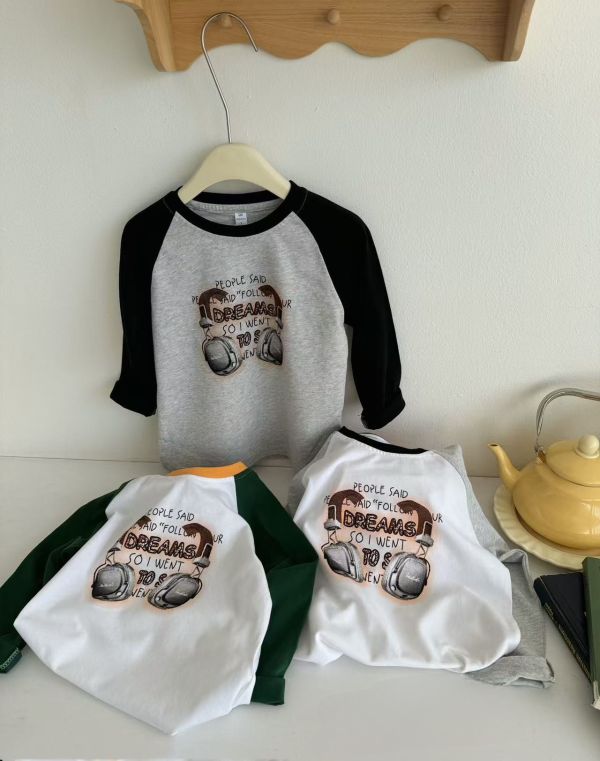 <<110-150>>耳機潮熊童趣上衣 