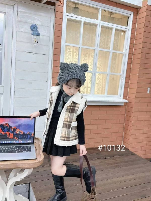 <<90-130>>鄉村風暖暖羊羔絨馬甲 