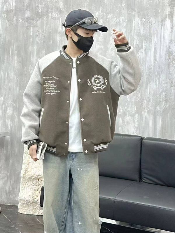 <<140-170>>時尚校園風經典棒球外套 