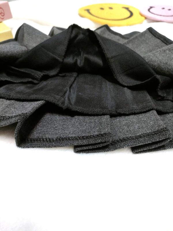 蕾絲夢幻學院風加絨百褶裙 