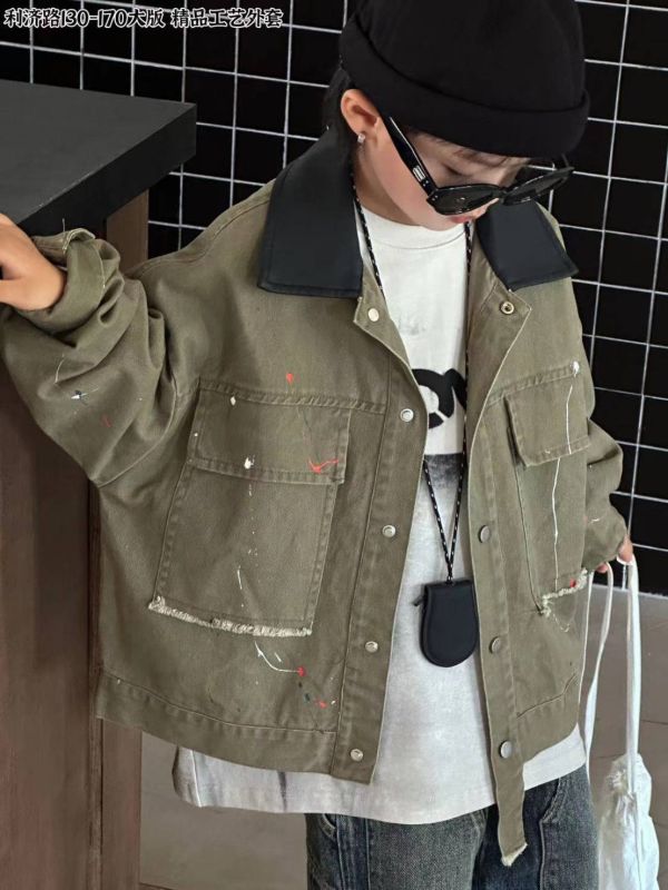 街頭潮感潑漆外套(2色) 