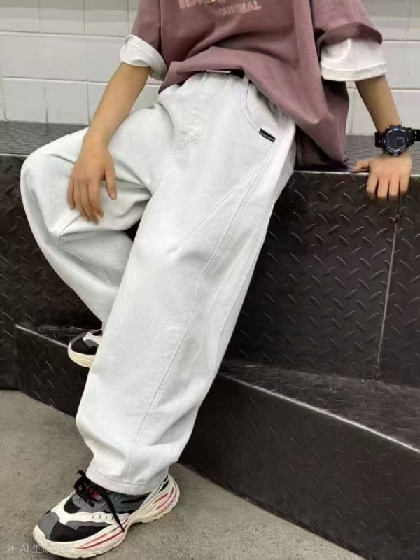 <<110-130>>潮流中性街拍必備小彎刀褲 