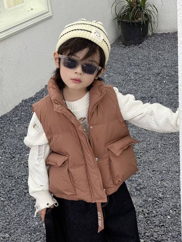 <<90-130>>潮酷輕量防風羽絨背心 