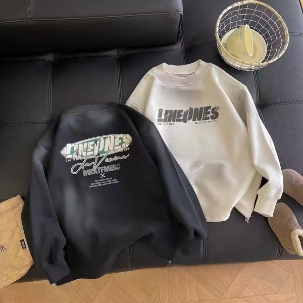 暈染風街頭加絨上衣 