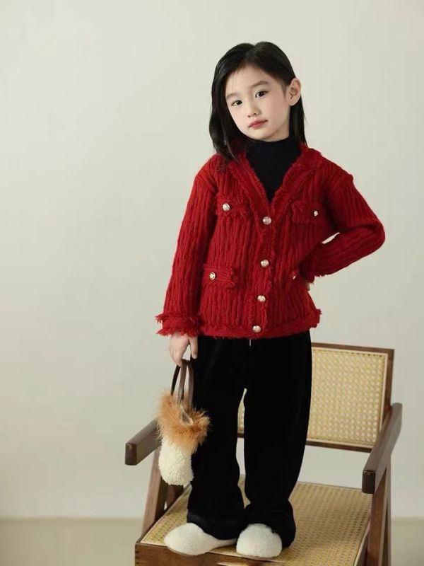<<140-170>>紅毯風尚小公主毛線上衣 