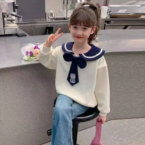 <<110-150>>海軍藍兔領加絨上衣(2色) 