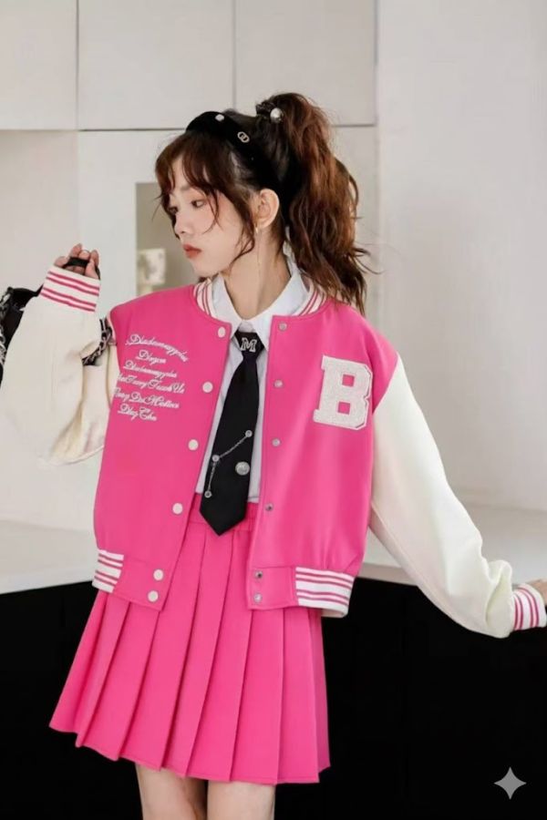 <<140-170>>校園甜心學院套裝(兩件式)-2色 