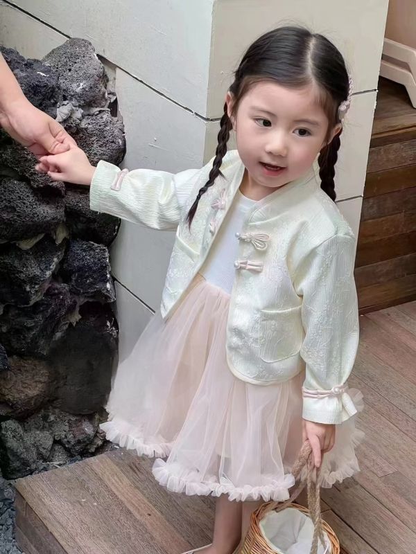 <<90-130>>甜美典雅中式網紗套裝 