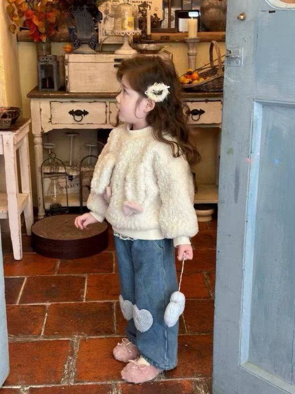 <<90-130>>軟糯抱抱兔羊羔絨上衣 