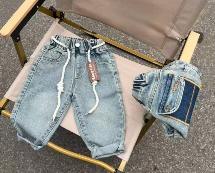 <<90-130>>復古時尚拚色牛仔褲 