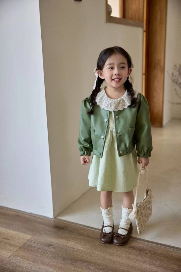 <<90-130>>綠意田園氣質公主裙套裝 