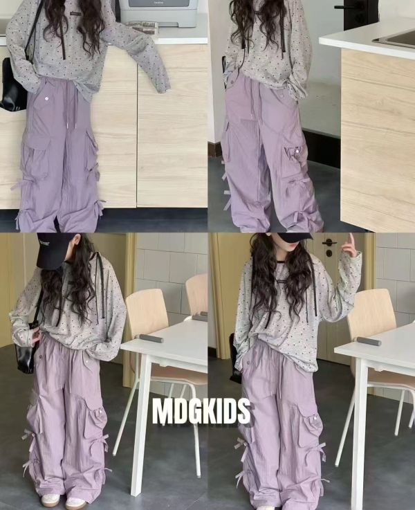 <<140-160>>夢幻色系工裝褲(3色) 