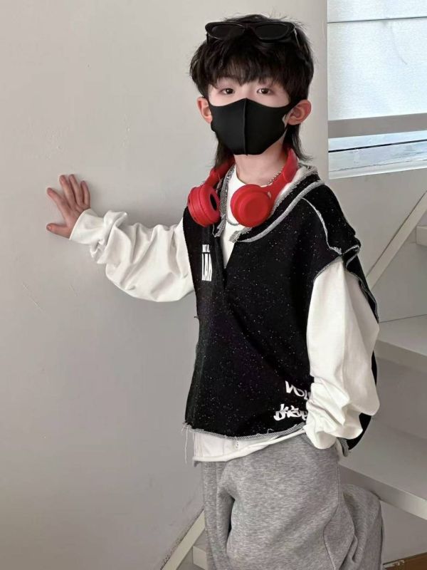 <<110-150>>雙調潮童街頭上衣(兩件式) 