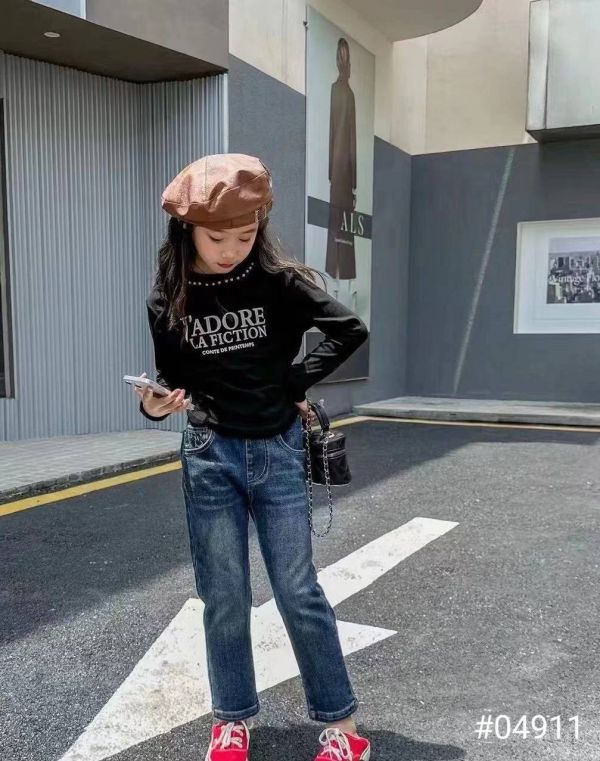 <<110-160>>韓版窄管九分牛仔褲 