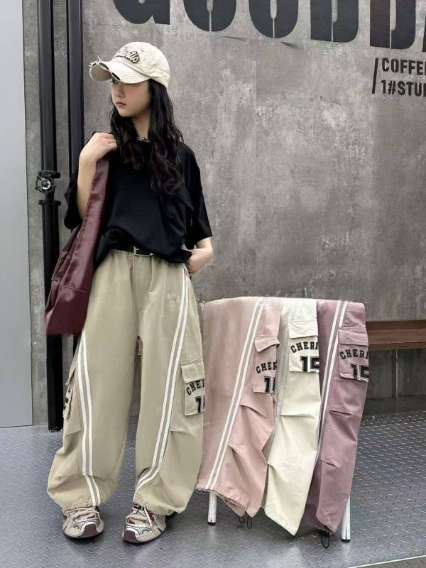 <<140-160>>美式學院口袋工裝褲(2色) 