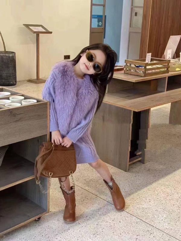 <<110-150>>雪絨格裙小淑女休閒三件式套裝(3色) 