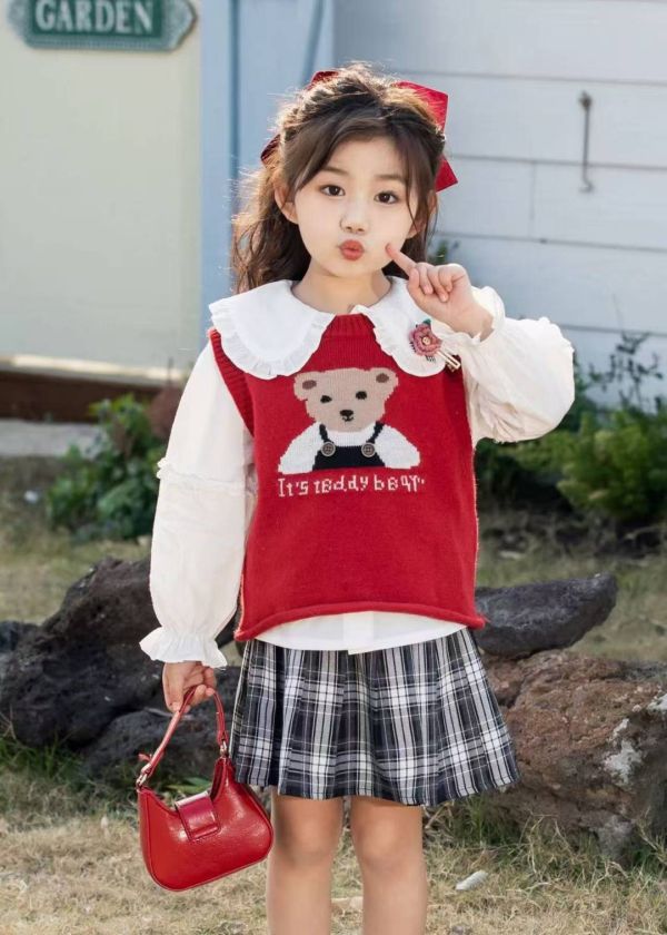 <<100-140>>甜美氣質童話三件式套裝(2色) 