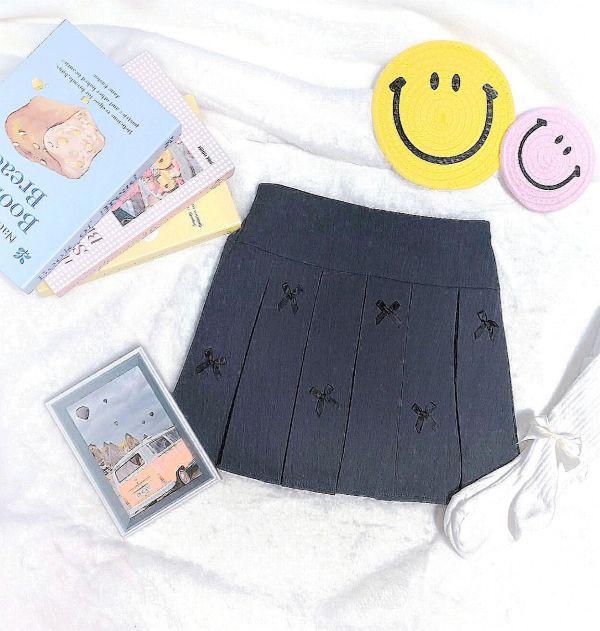 <<135-155>>氣質滿滿蝴蝶結百褶裙 