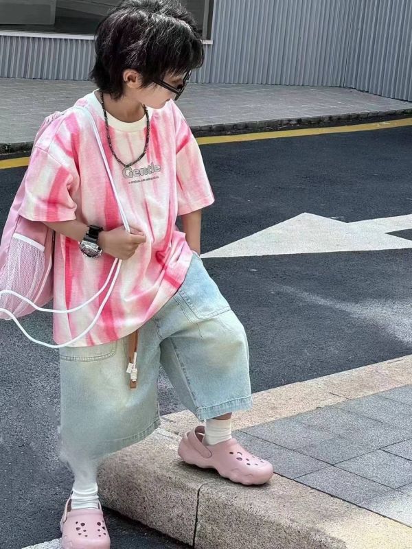 綠黑撞色潮流T上衣 
