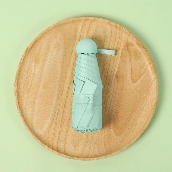 迷你口袋摺疊晴雨傘/附傘套 