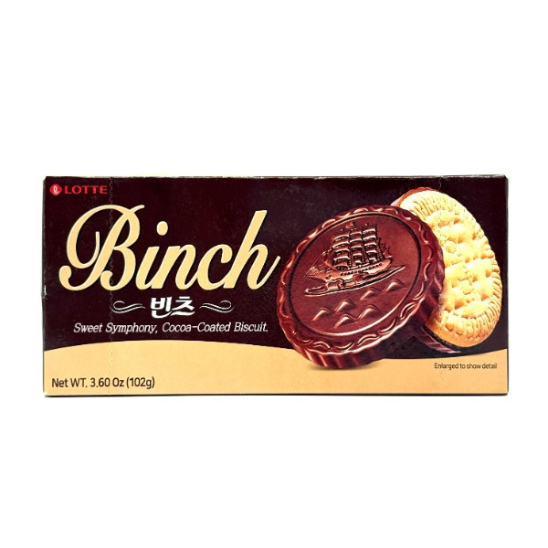 韓國樂天BINCH巧克力餅乾102g 
