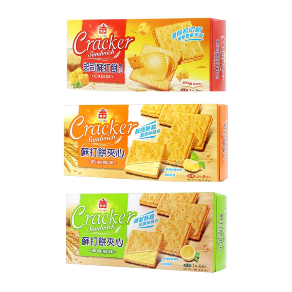 義美蘇打餅夾心144g 