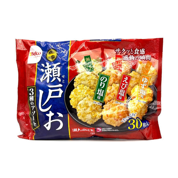 Befco 栗山 瀨戶汐揚三種米果30枚 156g 
