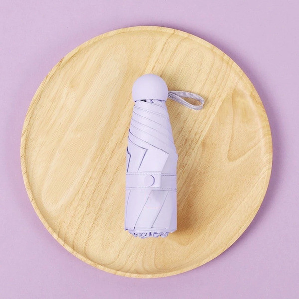 迷你口袋摺疊晴雨傘/附傘套 